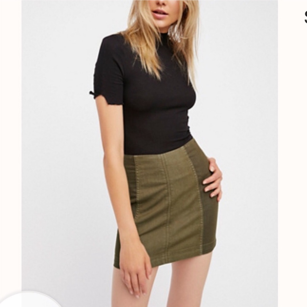 Two tone free people skirt